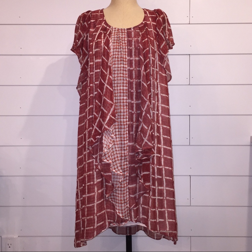 Anthropologie | Sample Dress with Ruffle Frnt